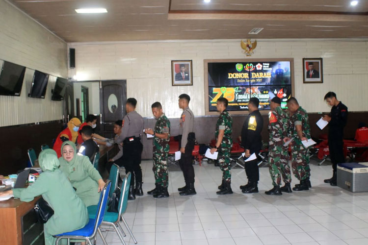 Kegiatan Bakti Sosial donor darah di Makodim 0612/Tasikmalaya, Kamis (16/5/2024) (FOTO: Pendim 0612)