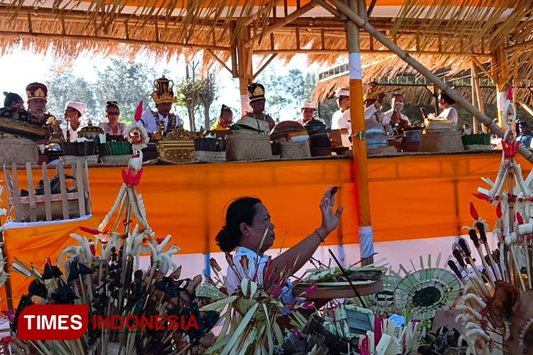 Suasana Balinese Water Purification di KEK Kura Kura Bali dalam rangka pembukaan WWF ke 10. (Foto: Susi/TIMES Indonesia Bali) 