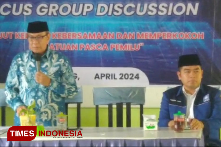 Suasana Diskusi jajaran pengurus DPD PAN kabupaten Pemalang (FOTO: Ragil/TIMES Indonesia)