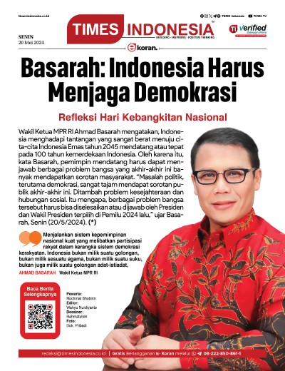  	Edisi Senin,20 Mei 2024: E-Koran, Bacaan Positif Masyarakat 5.0 