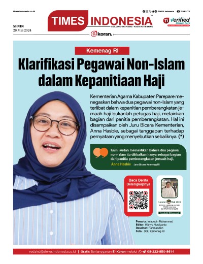  	Edisi Senin,20 Mei 2024: E-Koran, Bacaan Positif Masyarakat 5.0 