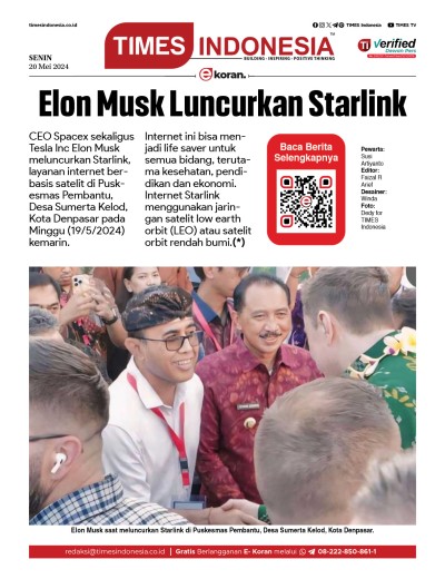 Edisi Senin, 20 Mei 2024: E-Koran, Bacaan Positif Masyarakat 5.0
