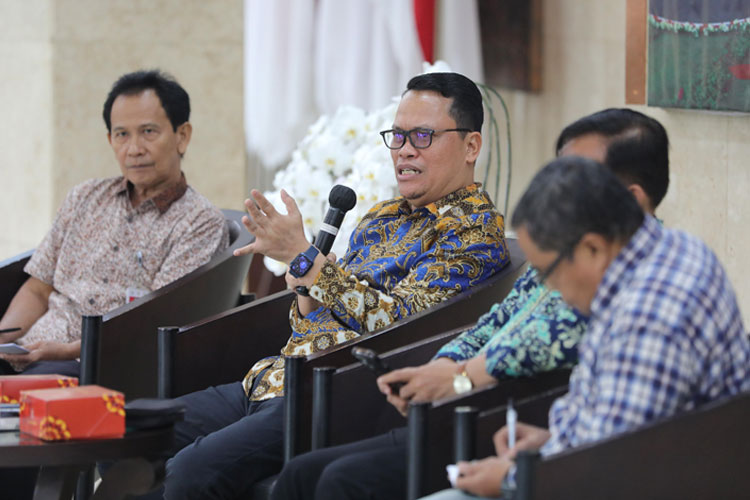 Talkshow Dialog Kenegaraan DPD RI tentang penyelenggaraan Ibadah Haji 2024 digelar di Gedung DPD RI, Komplek Parlemen Senayan Jakarta, Rabu (22/5/2024). (FOTO: DPD RI forTIMES Indonesia)