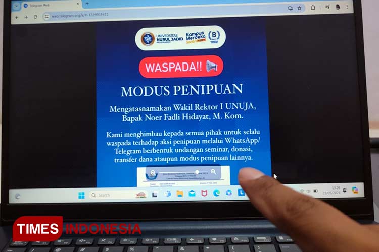 Nama Warek I Unuja Probolinggo Dicatut Penipu, Dosen Jadi Korban
