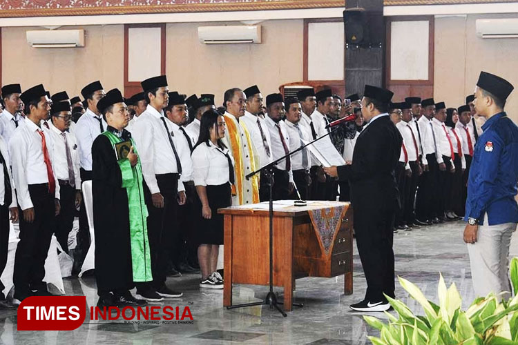 Prosesi perekrutan dan pelantikan PPK dan PPS di Kabupaten Probolinggo. (FOTO: KPU for TIMES Indonesia)