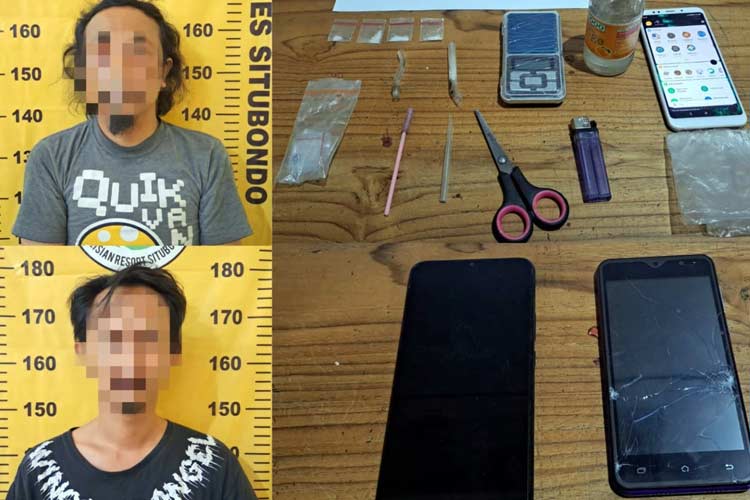 Tersangka beserta barang bukti yang diamankan Polres Situbondo. (Foto: Humas Polres for TIMES Indonesia)