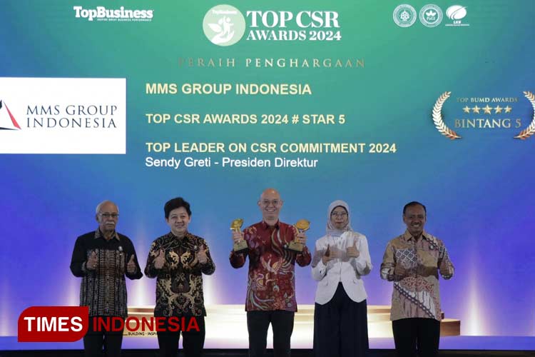 Perayaan penghargaan TOP CSR Awards 2024 di Hotel Raffles, Jakarta, Rabu (29/5/2024) malam. (FOTO: Moh Ramli/TIMES Indonesia)