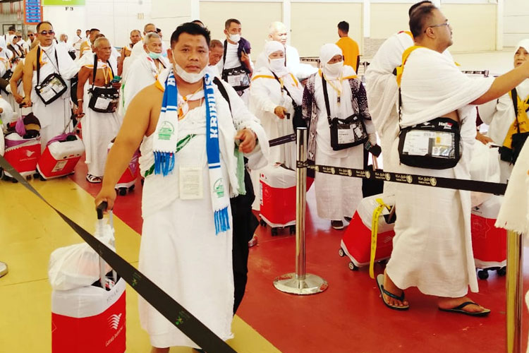 Jemaah haji Indonesia tiba dj Bandara KAIAA Jeddah. (Foto: MCH 2024 Kemenang RI)