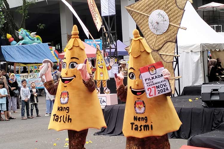 KPU Resmikan Kang Taslih dan Neng Tasmi Jadi Maskot Pilkada Kota Tasikmalaya