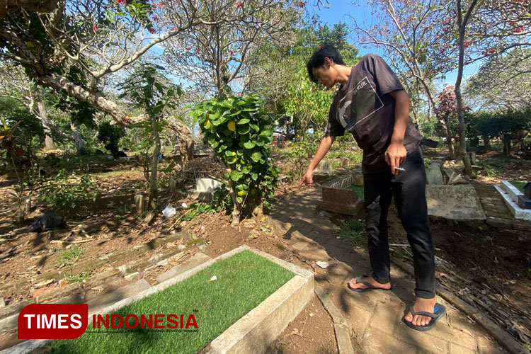 Lokasi penemuan mayat bayi di kuburan Sudimoro. (Foto: Rizky Kurniawan Pratama/TIMES Indonesia)