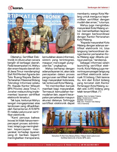 Edisi Kamis,6 Juni 2024: E-Koran, Bacaan Positif Masyarakat 5.0