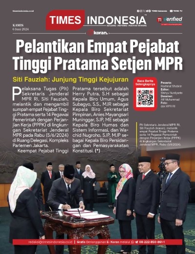 Edisi Kamis,6 Juni 2024: E-Koran, Bacaan Positif Masyarakat 5.0