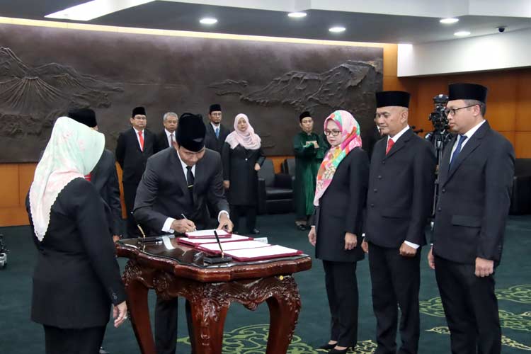 Pelantikan Empat Pejabat Tinggi Pratama Setjen MPR, Siti Fauziah: Junjung Tinggi Kejujuran