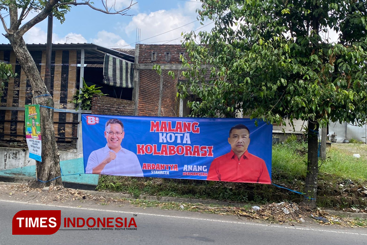 Spanduk Anang-Ardantya Bertebaran Di Kota Malang, Maju Pilwali Malang ...