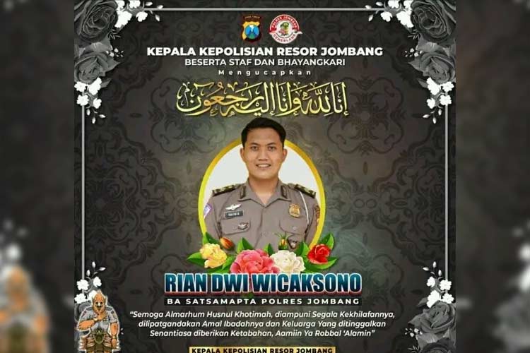 Pamflet ucapan duka Briptu RDW. (Dok. Istimewa)
