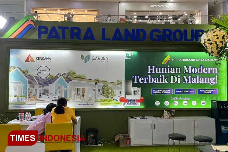 Stan Patraland di pameran properti Mall Olympic Garden, Malang. (FOTO: Vivid Salsabila/TIMES Indonesia)
