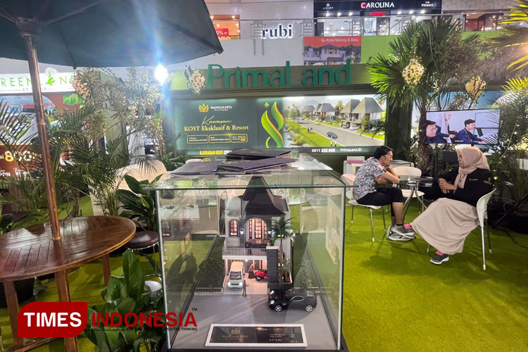 Stan PrimaLand di Pameran Properti Mall Olympic Garden (MOG), Kota Malang. (FOTO: Nadya Shafira Putri/TIMES Indonesia )