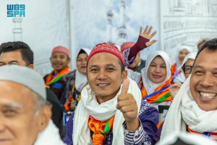 Jamaah haji Indonesia tiba menggunakan jalur Makkah Route atau yang dikenal Fast Track. (Foto: SPA)