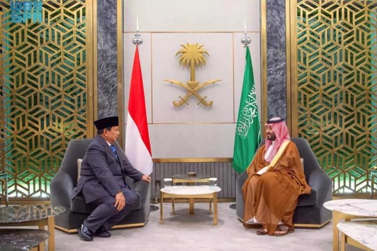 Putra Mahkota Saudi MBS Temui Menhan RI di Jeddah