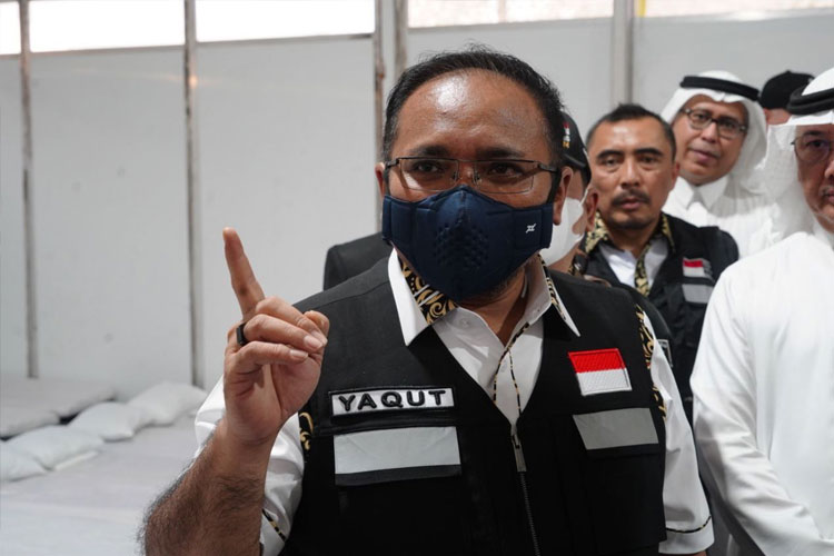 Menag RI Yaqut Cholil Qoumas meninjau persiapan Armuzna. (FOTO: MCH 2024 Kemenag RI)