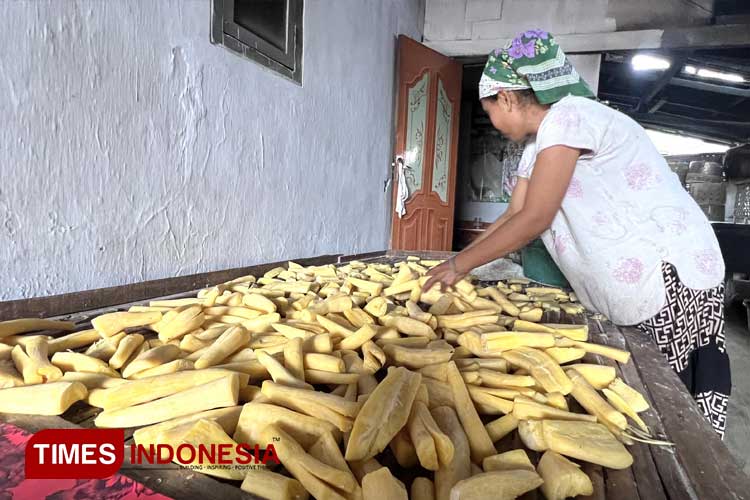 Proses pembuatan tape di Desa Kramat Agung. (Foto: Ryan Haryanto/TIMES Indonesia)