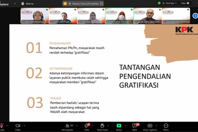 Kegiatan Diseminasi Integritas Antikorupsi dan Bimbingan Teknis Profil Risiko Gratifikasi yang digelar Itjen Kemenag. (FOTO: Dok Itjen Kemenag for TIMES Indonesia)