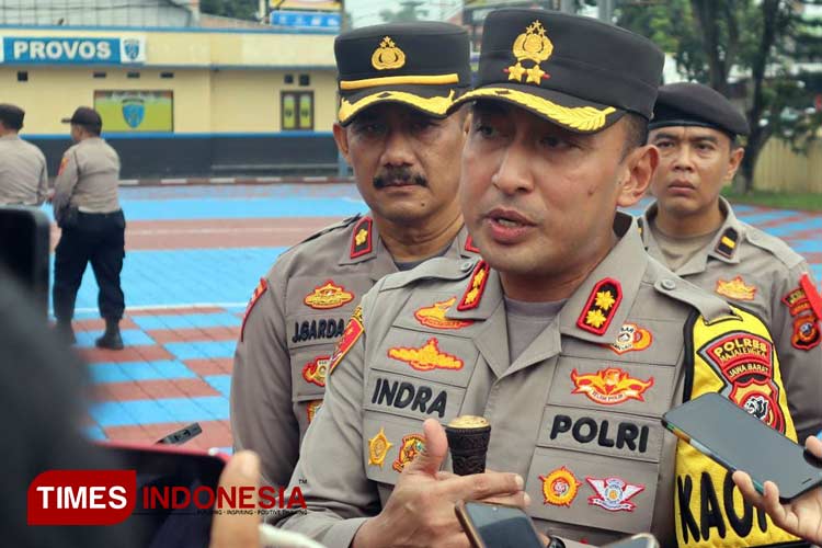 Kapolres Majalengka, AKBP Indra Novianto. (FOTO: Jaja Sumarja/TIMES Indonesia)