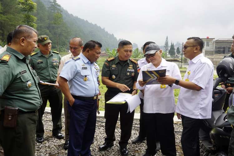 Kegiatan pengecekan aset BMN TNI AD di Kalisoro dan Blumbang Tawangmangu, Karanganyar, Jawa Tengah.(FOTO: Penrem 074/Wrt)