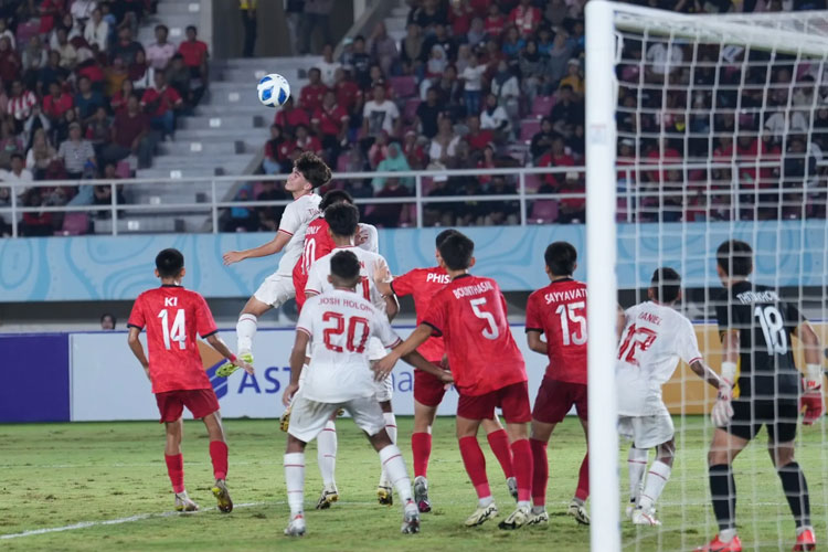 Pertandingan Timnas Indonesia U-16 melawan Timnas Laos U-16 di Stadion Manahan, Solo, pada Kamis (27/6/2024) malam WIB. (Foto: aseanfootball)