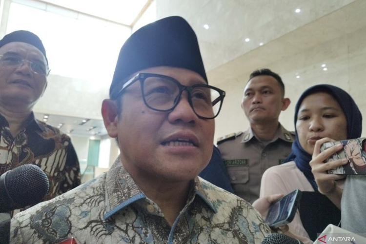 Ketua Umum PKB Muhaimin Iskandar di Kompleks Parlemen, Jakarta, Senin (1/7/2024). (Foto: ANTARA/Bagus Ahmad Rizaldi)