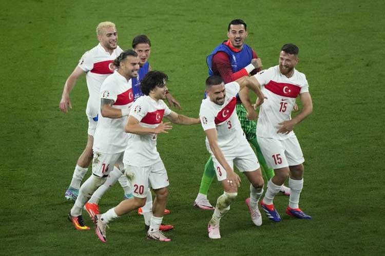 Turki menang atas Austria pada Euro 2024. (FOTO: AP Photo)