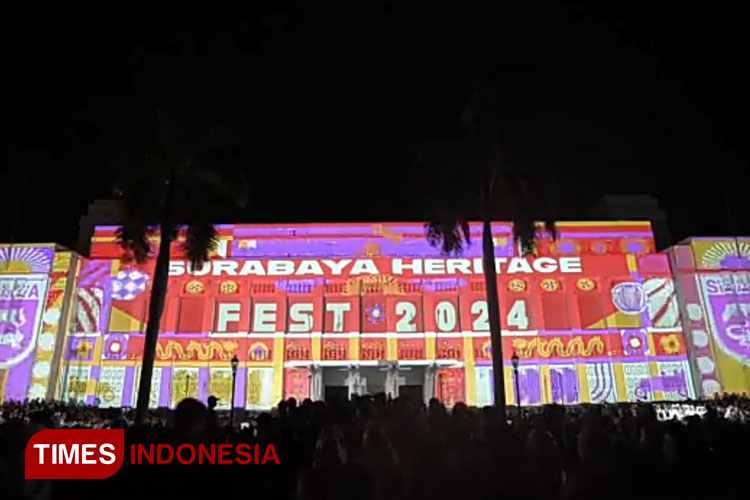 Suasana Kota Lama Surabaya saat grand launching. (Foto: Siti Nur Faizah/TIMES Indonesia)