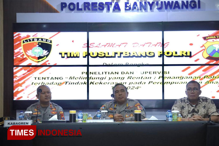 Tingkatkan Penanganan Tindak Kekerasan pada Perempuan dan Anak, Puslitbang Polri Penelitian di Polresta Banyuwangi