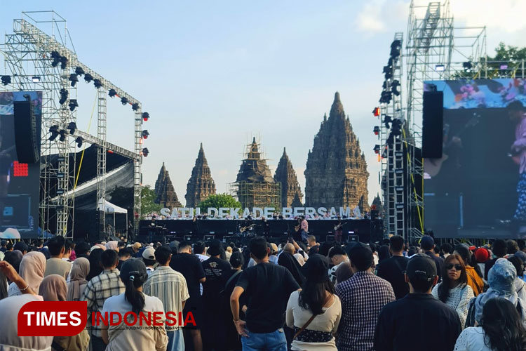 Suasana Prambanan Jazz Festival 2024. (FOTO: Tria Adha/ TIMES Indonesia)
