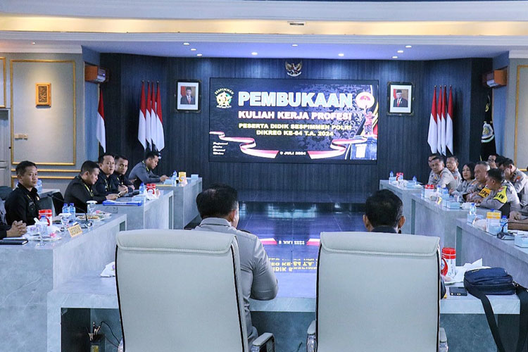 Suasana kedatangan para serdik KKP Sespimen Polri ke 64 di Polresta Malang Kota. (Foto: Humas Polresta Malang Kota/TIMES Indonesia)