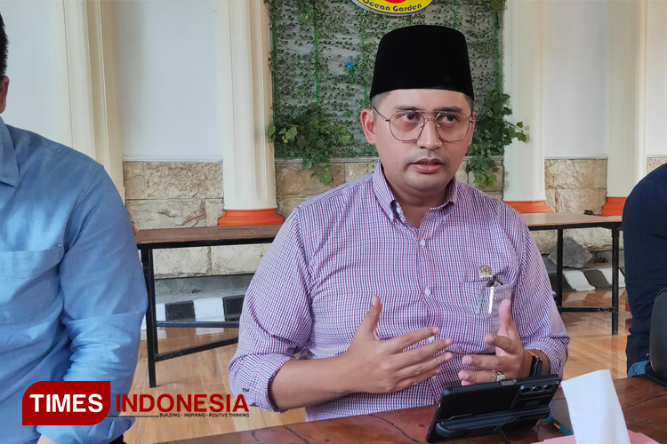 Cakada Kota Malang, Ahmad Fuad Rahman saat ditemui awak media. (Foto: Rizky Kurniawan Pratama/TIMES INDONESIA)