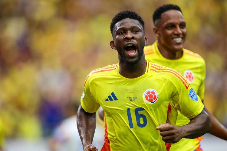 Jefferson Lerma menjadi pahlawan Kolombia di semifinal Copa America 2024 dengan golnya ke gawang Uruguay. Dalam laga ini Kolombia menang 1-0. (FOTO: imago)
