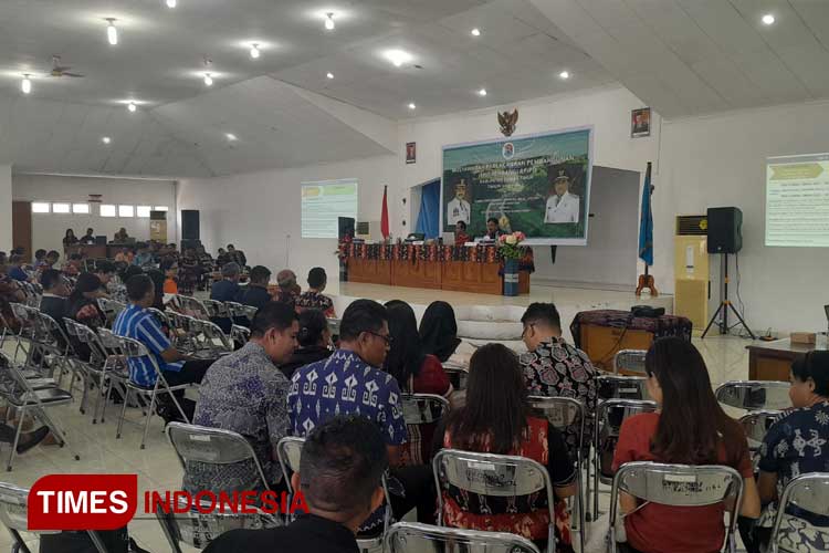 Pemkab Sumba Timur saat melakukan Musrenbang RPJPD 2025-2045 di Gedung Nasional UT Marisi Waingapu. (FOTO: Habibudin/TIMES Indonesia)