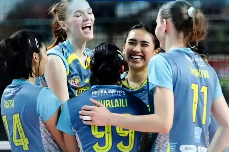 Motivasi pemain Jakarta Electric sedang Berlipat-lipat di final four PLN Mobile Proliga 2024. (FOTO: Bernard/PBVSI)