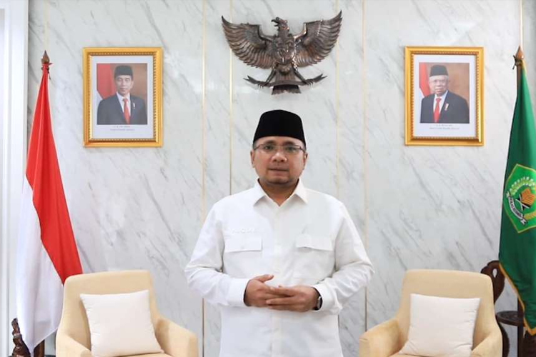 Menag Yaqut Cholil Qoumas apresiasi MOOC Pintar Kemenag yang telah berjalan dua tahun. (FOTO: dok. Kemenag)