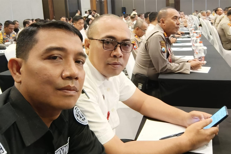 Kasi Humas Polresta Banyuwangi, Ipda Suwandono sedang mengikuti kegiatan Training of Trainer (TOT) Operasi Kepolisian Kewilayahan ‘Mantap Praja Semeru 2024'. (Foto : Polresta Banyuwangi For TIMES Indonesia)