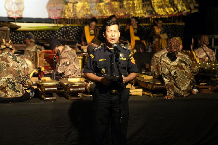 Kepala Seksi PKC4 Bea Cukai Yogyakarta Muhammad Mirfuad saat memberikan sambutan. (Foto: Dok. Prokopim Sleman)