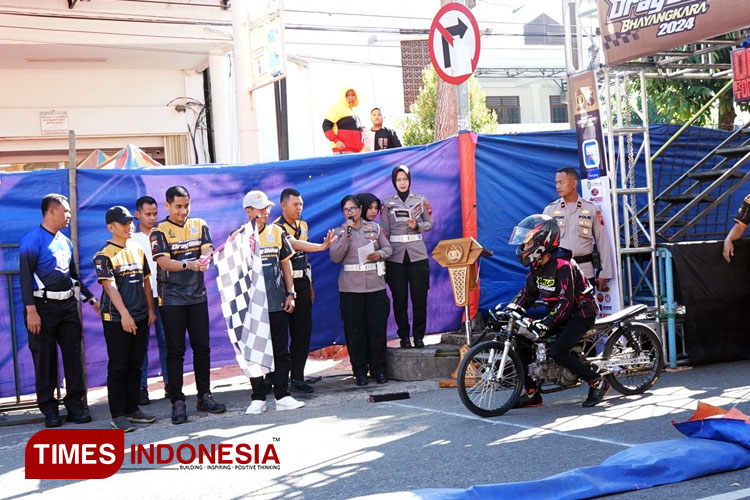 AKBP Erick Budi Santoso SH SIK saat open Banjarnegara Drag Bike Bhayangkara 2024. (Foto: Kominfo Banjarnegara for TIMES Indonesia)