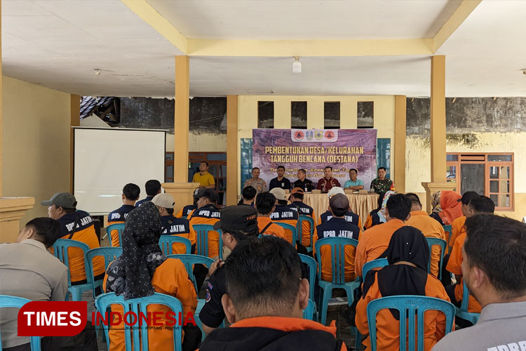 Pembentukan Desa Tangguh Bencana yang dilaksanakan BPBD Bondowoso (FOTO: Moh Bahri/TIMES Indonesia)