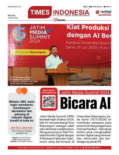 Edisi Selasa, 16 Juli 2024: E-Koran, Bacaan Positif Masyarakat 5.0