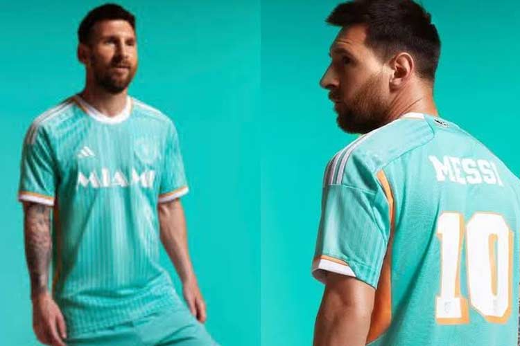Lionel Messi dengan seragam baru Inter Miami. (Intermiami)
