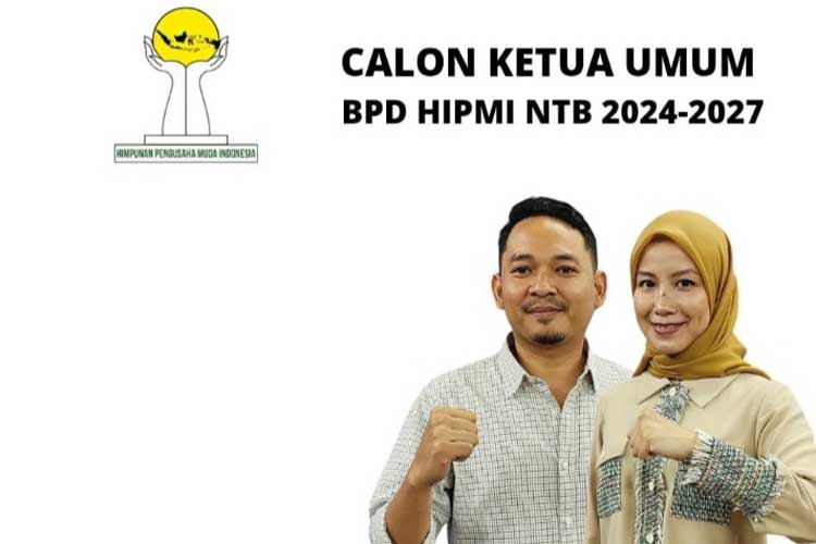 Calon Ketua Umum HIPMI NTB Ismed Fathurrahman Maulana dan Azizah Awaliah Hadi. (Foto: Humas HIPMI NTB)