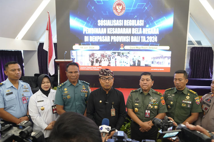 Sosialisasi Regulasi Pembinaan Kesadaran Bela Negara (PKBN) pada lingkup pekerjaan di Provinsi Bali Tahun 202.4 (FOTO: Pendem 163/WSA).