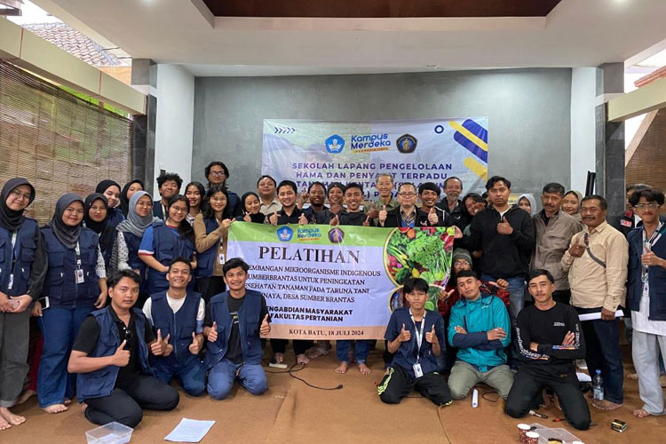 Kegiatan Pelatihan Pengembangan MOL di Desa Sumber Brantas, Kota Batu. (Foto: Dok. HPT FPUB)