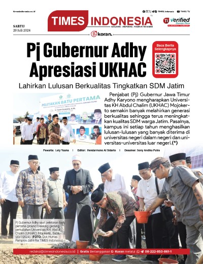 Edisi Sabtu 20 Juli 2024: E-Koran, Bacaan Positif Masyarakat 5.0